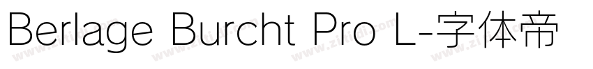 Berlage Burcht Pro L字体转换